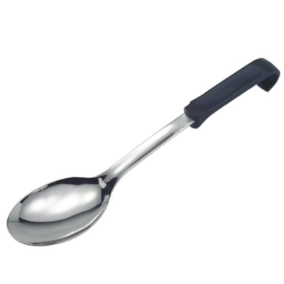 Servierlöffel mit schwarzem rutschsicherem Griff L: 34 cm, hitzebeständig bis 120° C_1