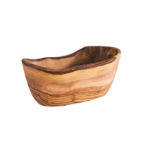 Olive Bol, 16 x 9 cm, H: 7 cm, en bois d'olivier