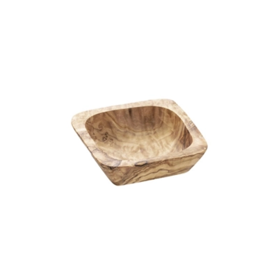 Olive Schale eckig mit Fach, 7.5 x 7.5 cm, 0.05 l, H: 2.5 cm, Olivenholz_1