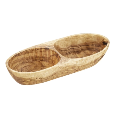 Olive Bol, ovale, 2 compart., 26 x 11.5 cm, 0.6 l, bois d'olivier_1