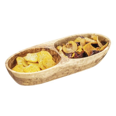 Olive Bol, ovale, 2 compart., 26 x 11.5 cm, 0.6 l, bois d'olivier_2