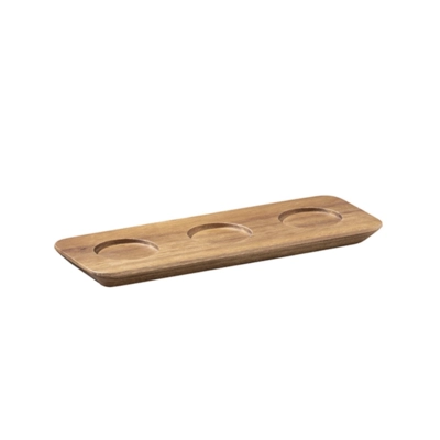 Servierbrett Narrow, 22 x 8 cm, H: 2 cm, 3 Vertiefungen Ø 4 cm_1