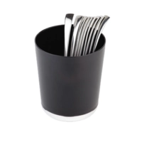 Tischreste, Besteckbehälter, Ø 13 cm, H: 15 cm SAN, schwarz