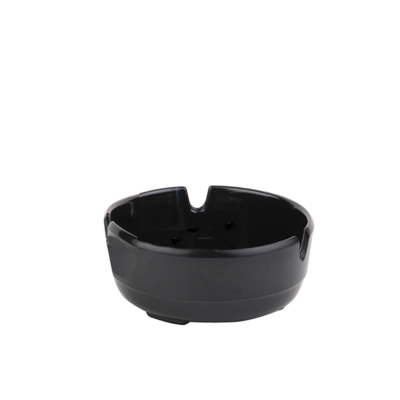 Aschenbecher, 3er Set, 8 cm Ø, H: 3 cm Melamin schwarz_1