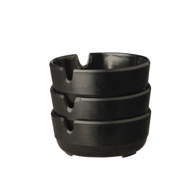 Aschenbecher, 3er Set, 8 cm Ø, H: 3 cm Melamin schwarz_2