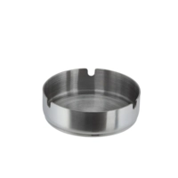 Aschenbecher, Ø 10 cm, H: 3 cm Edelstahl, matt poliert