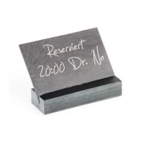 Plaque signalétique avec support, 12 x 4 cm, H:7cm panneau en ardoise naturelle