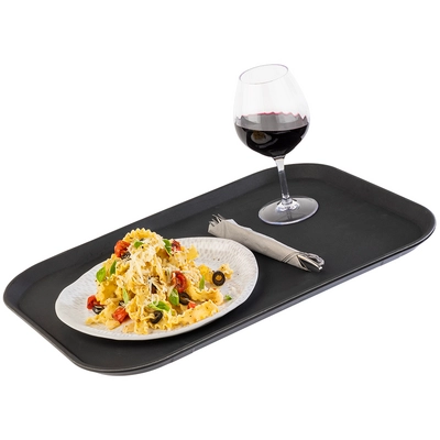 Serviertablett Noslide, 53 x 36.5 cm, H: 2 cm,  schwarz, rutschfeste Oberfläche_3