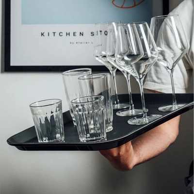 GN 1/1 Serviertablett Noslide, 53 x 32.5 cm,  H: 2.5 cm, schwarz, rutschfeste Oberfläche_3