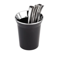 Tischreste, Besteckbehälter, Ø 13 cm, H: 15 cm SAN, schwarz,