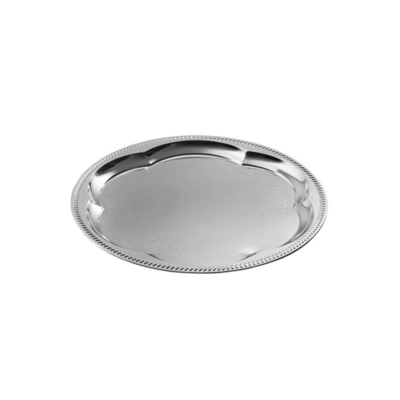 Plateau party, rond, Ø 35 cm, en inox, poli  _1
