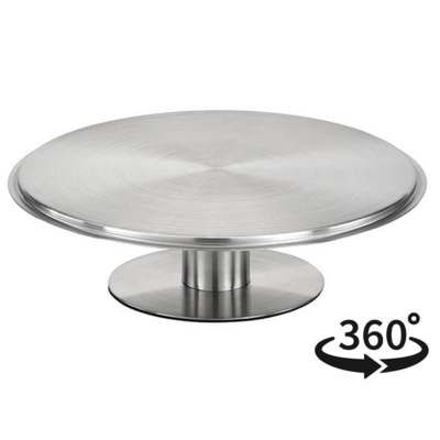 Présentoir à gâteaux, Ø 30.5 cm, H: 9 cm, en inox, mat_1