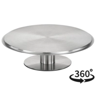 Présentoir à gâteaux, Ø 30.5 cm, H: 9 cm, en inox, mat