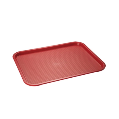 Fast Food-Tablett, 41 x 30.5 cm, H: 2 cm Polypropylen, rot_1