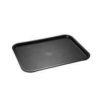 Fast Food-Tablett, 41 x 30.5 cm, H: 2 cm Polypropylen, schwarz