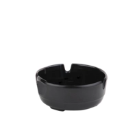 Cendrier, set à 3, 8 cm Ø, H: 3 cm en melamine  noir