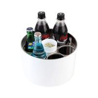 Konferenz Flaschenkühler, Ø 23 cm, H: 15 cm, weiss, Kunststoff SAN, Edelstahl