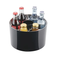 Konferenz Flaschenkühler, Ø 23 cm, H: 15 cm, schwarz, Kunststoff SAN, Edelstahl