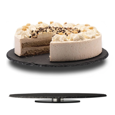 Tortenplatte drehbar, Ø 32 cm, H: 2.5 cm Naturschieferplatte_1