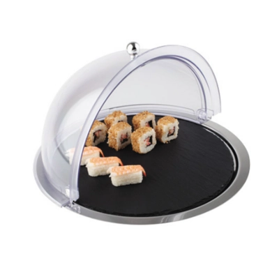 Rolltop-Set, 3-teilig, Ø 38 cm, H: 24 cm 1 Edelstahltablett Ø 38 cm_1
