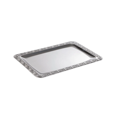 Tablett Schöner Essen, 42 x 31 cm 18/0 Edelstahl, mit Dekorrand_1