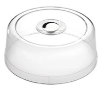 Frischhalte-Haube mit Griff verchromt, Ø 30 cm,  H: 11.5 cm, Polystyrol