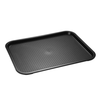 Fast Food-Tablett, 45 x 35.5 cm, H: 2 cm Polypropylen, schwarz