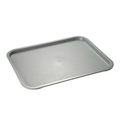 Fast Food-Tablett, 45 x 35.5 cm, H: 2 cm Polypropylen, grau_1