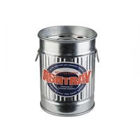 Cendrier Smoky, Ø 8,5 cm, H: 11,5 cm, inox, tôle galvanisée