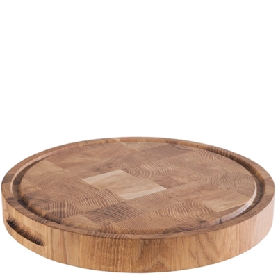 Profi Planche à buffet chêne, Ø 39 cm, H: 4.5 cm en bois chêne_1