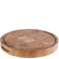 Profi Planche à buffet chêne, Ø 39 cm, H: 4.5 cm en bois chêne