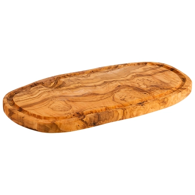 Planche de service Olive, 35.5 x 18.5 cm, H: 2 cm, en bois d'olivier_1