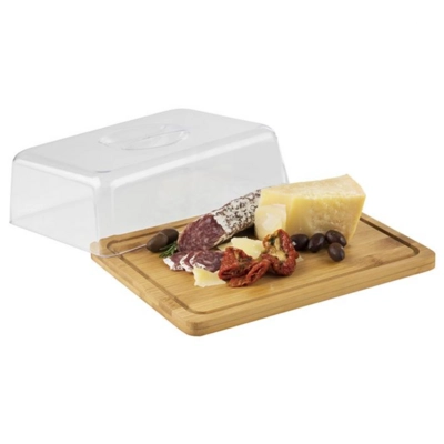Plateau avec cloche, bambou, 24 x 18.5 cm,  H: 8.5 cm_2