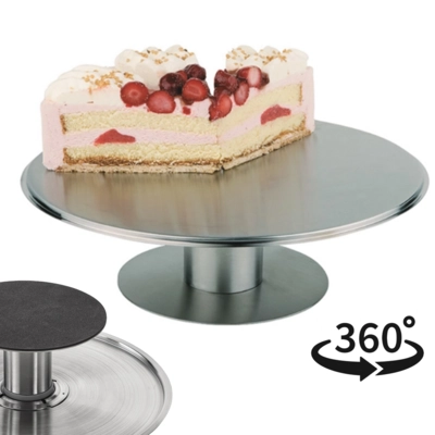 Présentoir à gâteaux, Ø 30.5 cm, H: 9 cm, en inox, mat_2