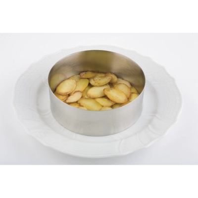 Schaumspeise-, Mousse Ring,12 cm Ø, H: 4.5 cm Edelstahl, mattiert, fugenlos_2