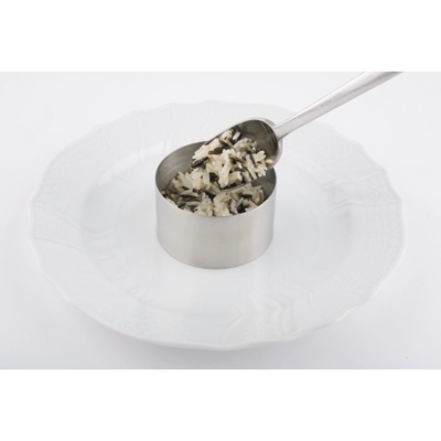 Schaumspeise-, Mousse Ring, 6 cm Ø, H: 4.5 cm Edelstahl, mattiert, fugenlos_2