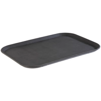 Plateau de service Noslide, 53 x 36.5 cm,  H: 2 cm, noir, surface antidérapante