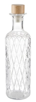 Glaskaraffe Diamond , Ø 8 cm H: 28 cm, 0.8 Lt Glas, Buchenholz, Silikon     _1