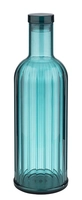 Flasche Stripes , Ø 9 cm H: 28.5 cm, 1 Lt MS, Silikon, türkis           _1