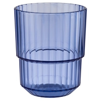 Trinkbecher Linea, blau, 150 ml, stapelbar Ø 6.5 cm, H: 8 cm, Tritan