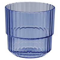 Trinkbecher Linea, blau, 220 ml, stapelbar  Ø 8.5 cm, H: 8 cm, Tritan