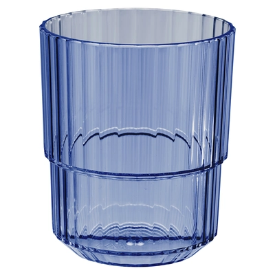 Trinkbecher Linea, blau, 300 ml, stapelbar  Ø 8.5 cm, H: 10 cm_1
