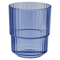 Trinkbecher Linea, blau, 300 ml, stapelbar  Ø 8.5 cm, H: 10 cm
