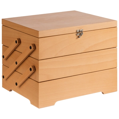 Buffet Box with 3 compartments, brun clair 70.5 x 37 cm, H: 53.5 cm_1