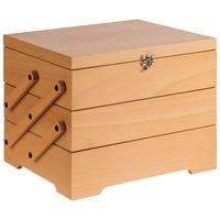 Buffet Box with 3 compartments, brun clair 70.5 x 37 cm, H: 53.5 cm
