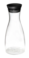 Carafe couvercle noir, Ø 9.5 cm, H: 29 cm, 1 litre  en verre, couvercle siliconé_1