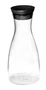 Carafe couvercle noir, Ø 9.5 cm, H: 29 cm, 1 litre  en verre, couvercle siliconé