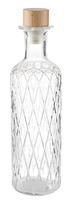 Diamond Carafe en verre, Ø 8 cm, H: 28 cm, 0.8l, couvercle en bois de hêtre, fermeture siliconée_1