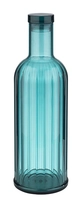 Bouteille Stripes, 90 mm Ø, H: 285 mm, 1000 ml, avec bouchon, turquoise_1