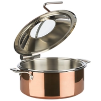 Chafing Dish, 4-tlg, Ø 30.5 cm, H: 17.5 cm CNS 18/8, Kupfer-Look_1